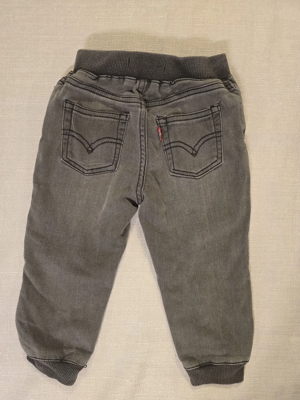 Levi's Knit Jogger Toddler 24M Gray Pull On Jeans Elastic Cuffs